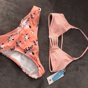 Coral floral bathing suit from CupShe